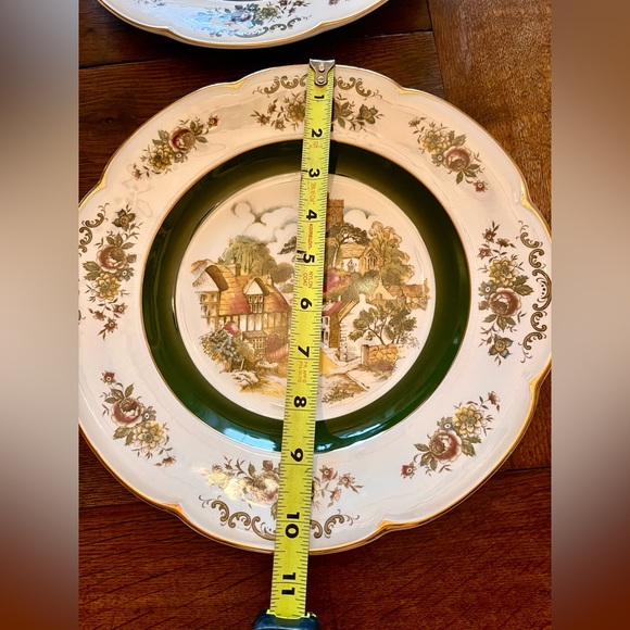 Set 4 Vintage Wood & Sons England Ascot Village Service Plates or Chargers - Picture 7 of 8